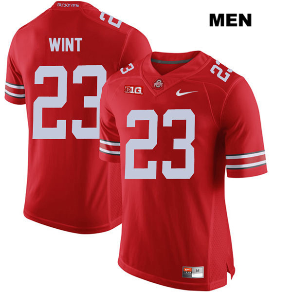 Ohio State Buckeyes Men's Jahsen Wint #23 Red Authentic Nike College NCAA Stitched Football Jersey UF19P84CP